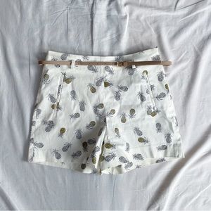 Zara | pineapple shorts with belt, S